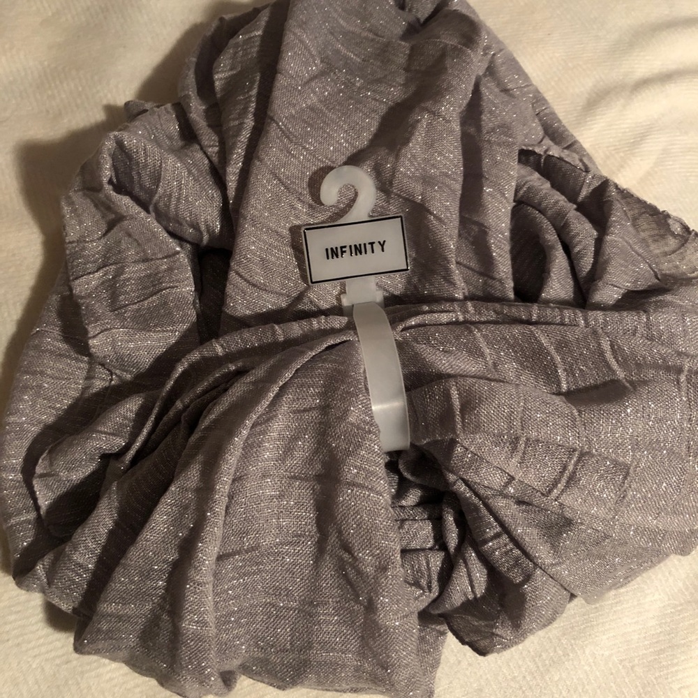 Silver and grey infinity scarf